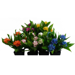 Leaf Freesia Artificial Plant in Pot 18cm 6 Pack - Size: 18 x 25 x 25cm - Green - Wilko - thumbnail 3