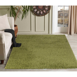 Desire Rugs Oxford Green Plain Shaggy Runner Rug 60 x 220cm - Wilko - thumbnail 6