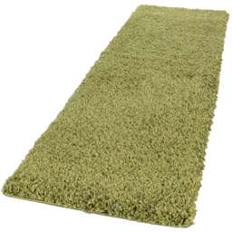 Desire Rugs Oxford Green Plain Shaggy Runner Rug 60 x 220cm - Wilko - thumbnail 1
