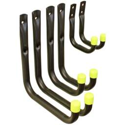 Select Black and Yellow Universal Hook 6 Pack - Size: 19 x 1.7 x 18.5cm - Wilko