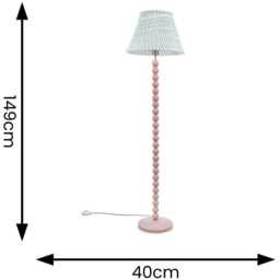 ValueLights Bobbins Green Arrow Shade Rose Pink LED Floor Lamp - Size: 149 x 40 x 40cm - Wilko - thumbnail 7