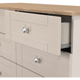 Crowndale Sussex 6 Drawer Kashmir Ash and Bardolino Oak Wide Chest of Drawers Ready Assembled - Kashmir Ash & Bardolino Oak - Wilko - thumbnail 6