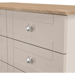 Crowndale Sussex 6 Drawer Kashmir Ash and Bardolino Oak Wide Chest of Drawers Ready Assembled - Kashmir Ash & Bardolino Oak - Wilko - thumbnail 7