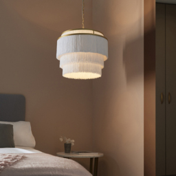 Merano Varese Matt Gold and White 3 Light Pendant Ceiling Light - Size: 50 x 50 x 192cm - Wilko - thumbnail 6