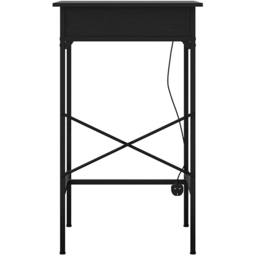 Living and Home Single Drawer Black Bar Table with Built-In Charging Station - Size: 102.5 x 60 x 60cm - Wilko - thumbnail 5