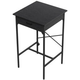 Living and Home Single Drawer Black Bar Table with Built-In Charging Station - Size: 102.5 x 60 x 60cm - Wilko - thumbnail 3