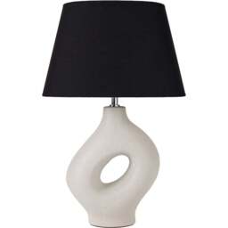 Pacific Lifestyle Ulla Monochrome Organic Ceramic Table Lamp - Cream - Wilko