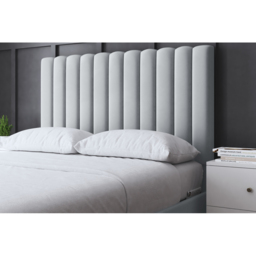 DS Living Evangeline Small Double Silver Upholstered Bed Frame with Headboard - Wilko - thumbnail 4