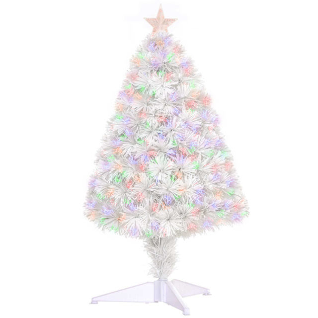 Everglow Fibre Optics White Artificial Christmas Tree 2.5ft - Size: 3ft - Wilko - image 1