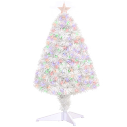 Everglow Fibre Optics White Artificial Christmas Tree 2.5ft - Size: 3ft - Wilko