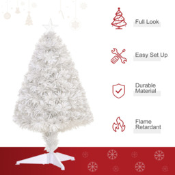Everglow Fibre Optics White Artificial Christmas Tree 2.5ft - Size: 3ft - Wilko - thumbnail 5