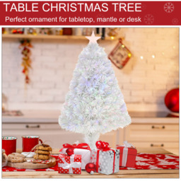 Everglow Fibre Optics White Artificial Christmas Tree 2.5ft - Size: 3ft - Wilko - thumbnail 7