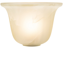 Happy Homewares White Alabaster Glass Shade 2 Pack - Size: 12 x 17 x 17cm - Wilko - thumbnail 5