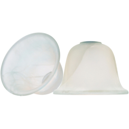 Happy Homewares White Alabaster Glass Shade 2 Pack - Size: 12 x 17 x 17cm - Wilko - thumbnail 4