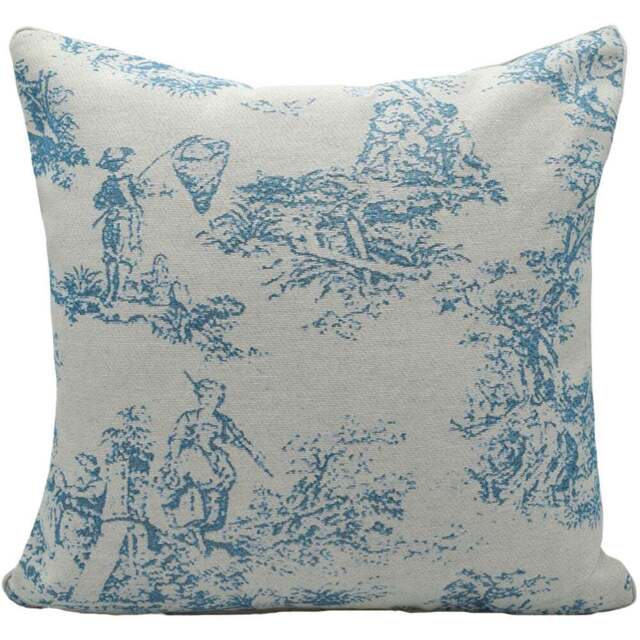 Velosso Toille Blue Tapestry Filled Cushion 43 x 43cm 2 Pack - Wilko - image 1