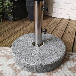Samuel Alexander Round Granite Parasol Base 25kg - Size: Single - Black - Wilko - thumbnail 3