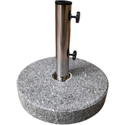 Samuel Alexander Round Granite Parasol Base 25kg - Size: Single - Black - Wilko