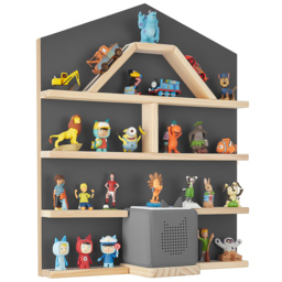 tectake Mylittle Story Anthracite House Design Wall Mounted Floating Shelf - Size: 60 x 50 x 15.5cm - Grey - Wilko