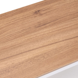 Living and Home Single Shelf White Side Table - Size: 55.7 x 60 x 31cm - White + Natural - Wilko - thumbnail 7