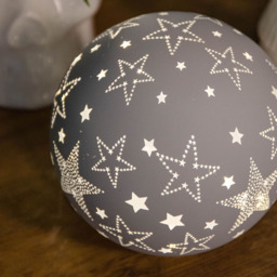 Samuel Alexander Star Glass Ball LED Christmas Decoration - Size: 15 x 15 x 15cm - White - Wilko - thumbnail 5