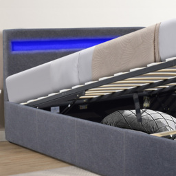 Comfy Living King Dark Grey Ottoman Bed Frame with LED - Wilko - thumbnail 6