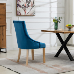 Artemis Home Ravenna Set of 2 Blue Velvet Dining Chair - Wilko - thumbnail 6
