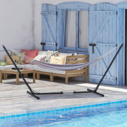 Outsunny Metal Adjustable Universal Hammock Stand 3.1 to 3.8m - Size: 388 x 109 x 116cm - Black - Wilko - thumbnail 3