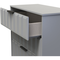 Crowndale New York 3 Drawer Dusk Grey Deep Chest of Drawers Ready Assembled - Wilko - thumbnail 7