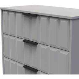 Crowndale New York 3 Drawer Dusk Grey Deep Chest of Drawers Ready Assembled - Wilko - thumbnail 6