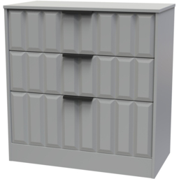 Crowndale New York 3 Drawer Dusk Grey Deep Chest of Drawers Ready Assembled - Wilko - thumbnail 3