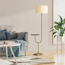 Forrest Floor Lamp with Table Antique Brass - Wilko - thumbnail 4