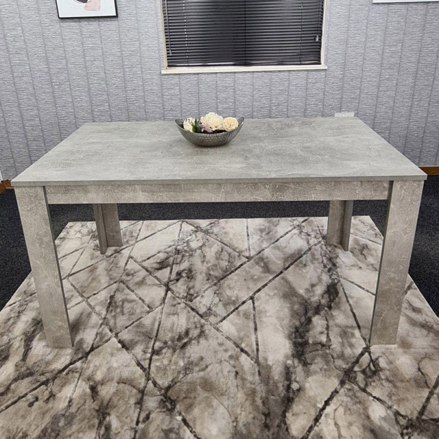 Portland 4 Seater Grey Wood Dining Table - Wilko - image 1