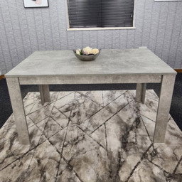 Portland 4 Seater Grey Wood Dining Table - Wilko