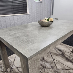 Portland 4 Seater Grey Wood Dining Table - Wilko - thumbnail 3