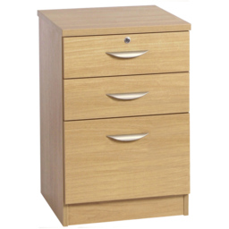 R White Cabinets 3 Drawer Brown Storage Unit - Size: 72.8 x 47.9 x 54cm - Wilko - thumbnail 3