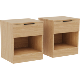 Vida Designs Trega Single Drawer Single Shelf Pine Bedside Cabinet Set of 2 - Wilko - thumbnail 4