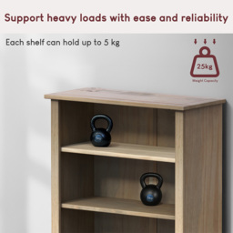 VIDA DESIGNS Panama Single Drawer 3 Shelf Bookcase - Brown - Wilko - thumbnail 7