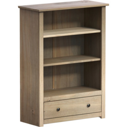 VIDA DESIGNS Panama Single Drawer 3 Shelf Bookcase - Brown - Wilko - thumbnail 3