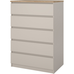 Florence Naia 5 Drawer Cashmere Jackson Hickory Chest of Drawers - Brown - Furniture To Go - Wilko - thumbnail 5