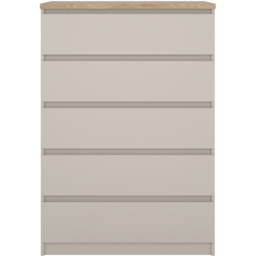 Florence Naia 5 Drawer Cashmere Jackson Hickory Chest of Drawers - Brown - Furniture To Go - Wilko - thumbnail 4