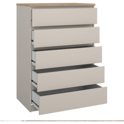 Florence Naia 5 Drawer Cashmere Jackson Hickory Chest of Drawers - Brown - Furniture To Go - Wilko - thumbnail 6
