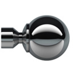 New Edge Blinds 360cm Fixed Length Polished Graphite Eyelet Curtain Pole Set with Met Ball Finial - Wilko - thumbnail 3