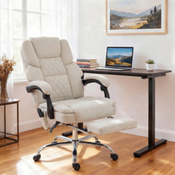 Portland Cream Massage and Heat Reclining Office Chair - Size: 118 x 67 x 70cm - Wilko - thumbnail 4