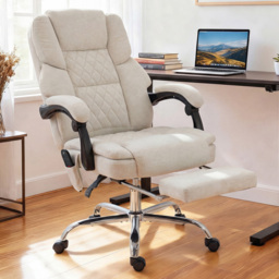 Portland Cream Massage and Heat Reclining Office Chair - Size: 118 x 67 x 70cm - Wilko - thumbnail 1
