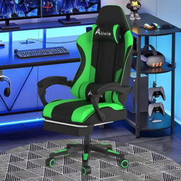Alivio Green Ergonomic Massage Gaming Chair - Size: 124 x 65.5 x 62cm - Wilko - thumbnail 1