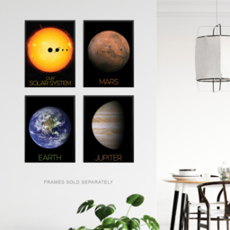 Artery8 Solar System and Planets Wall Art Print 30 x 41cm 4 Pack - Size: 40.5 x 30.5 x 0.3cm - Multi - Wilko - thumbnail 4