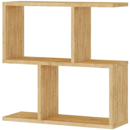 Decortie Homemania 4 Shelf Oak Wooden Side Table - Size: 60 x 60 x 19.5cm - Cream - Wilko - thumbnail 3