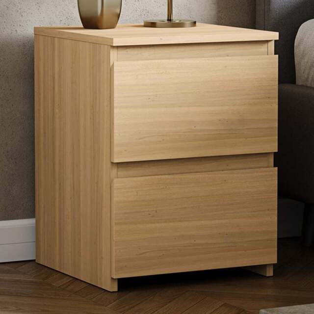 VIDA DESIGNS Denver 2 Drawer Pine Bedside Table - Wood - Wilko - image 1
