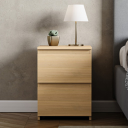 VIDA DESIGNS Denver 2 Drawer Pine Bedside Table - Wood - Wilko - thumbnail 4