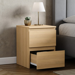 VIDA DESIGNS Denver 2 Drawer Pine Bedside Table - Wood - Wilko - thumbnail 5